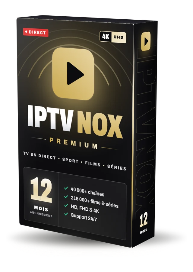 Boîte abonnement IPTVNOX 12 mois, meilleure offre IPTV HD et 4K